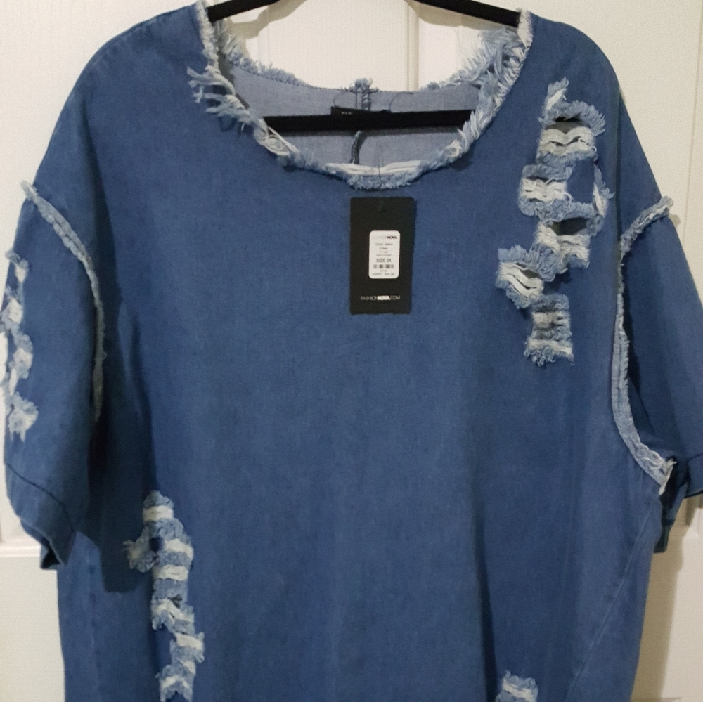 Fashion Jean Dress Size 3X